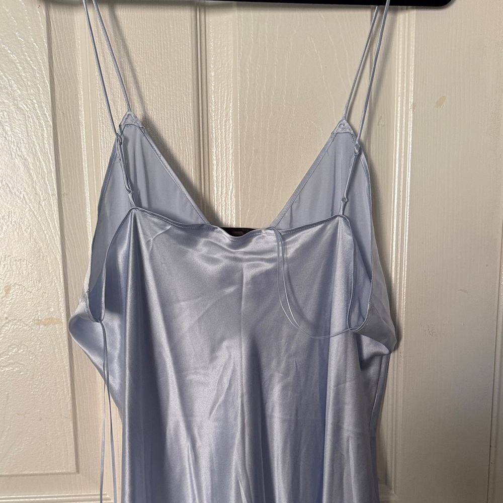Real Silk Stylish Light Blue Dress - Picture 4 of 4